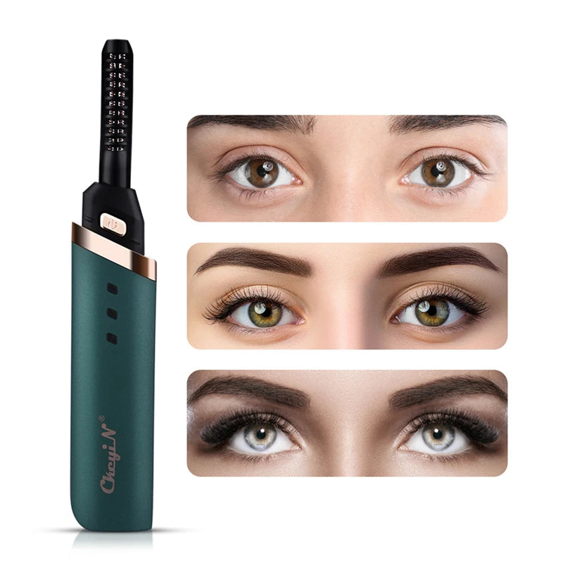 Electric Heated Eyelash Curler USB Charge Makeup Curling Kit Long Lasting Natural Ironing Eye Lash Curler Beauty Tools